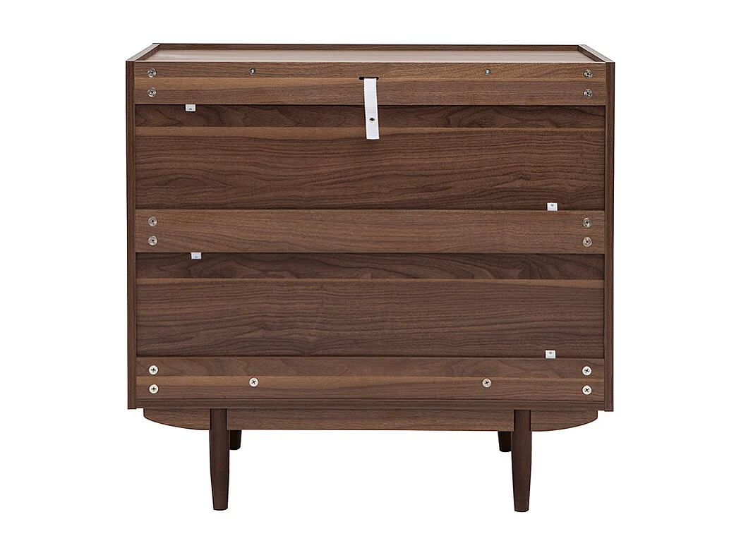 Cómoda de 3 cajones de madera oscura 80 cm SANAA