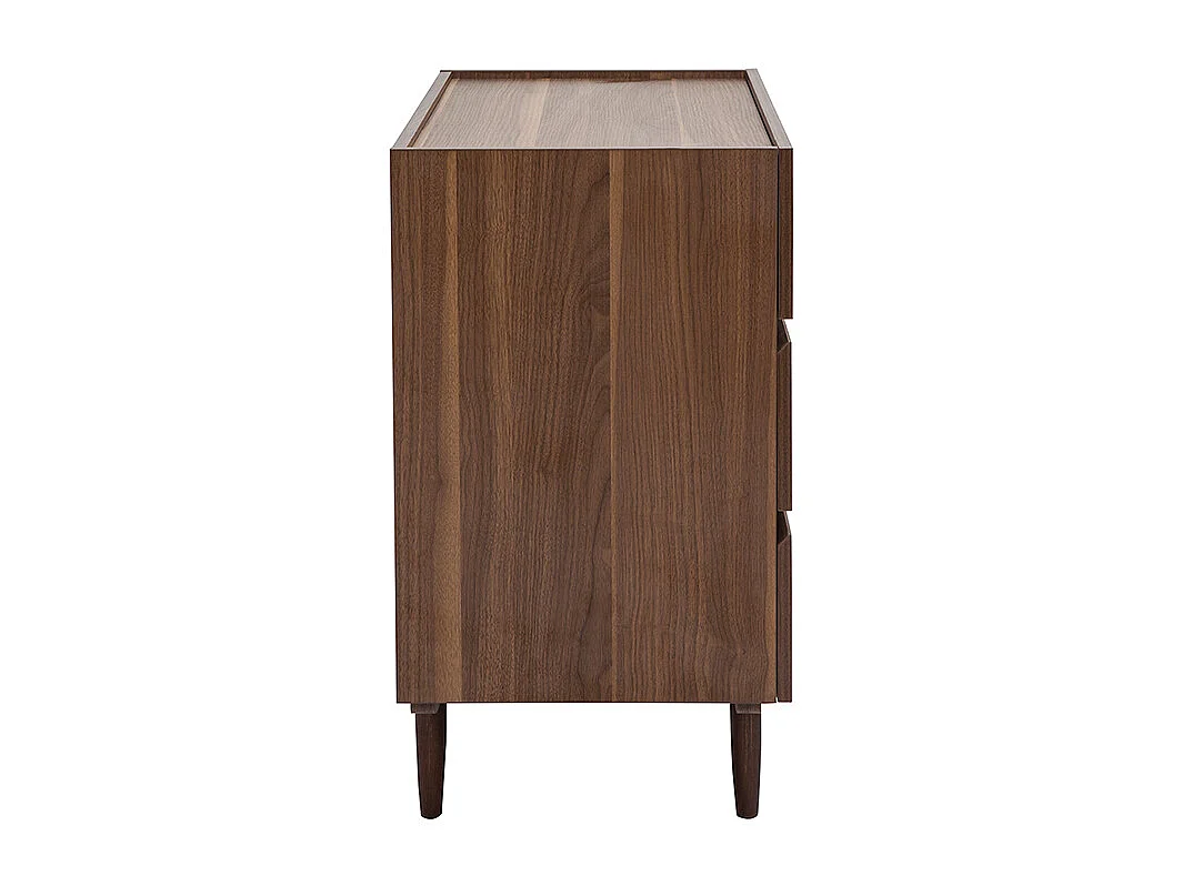 Comò 3 cassetti in legno scuro L80 cm SANAA