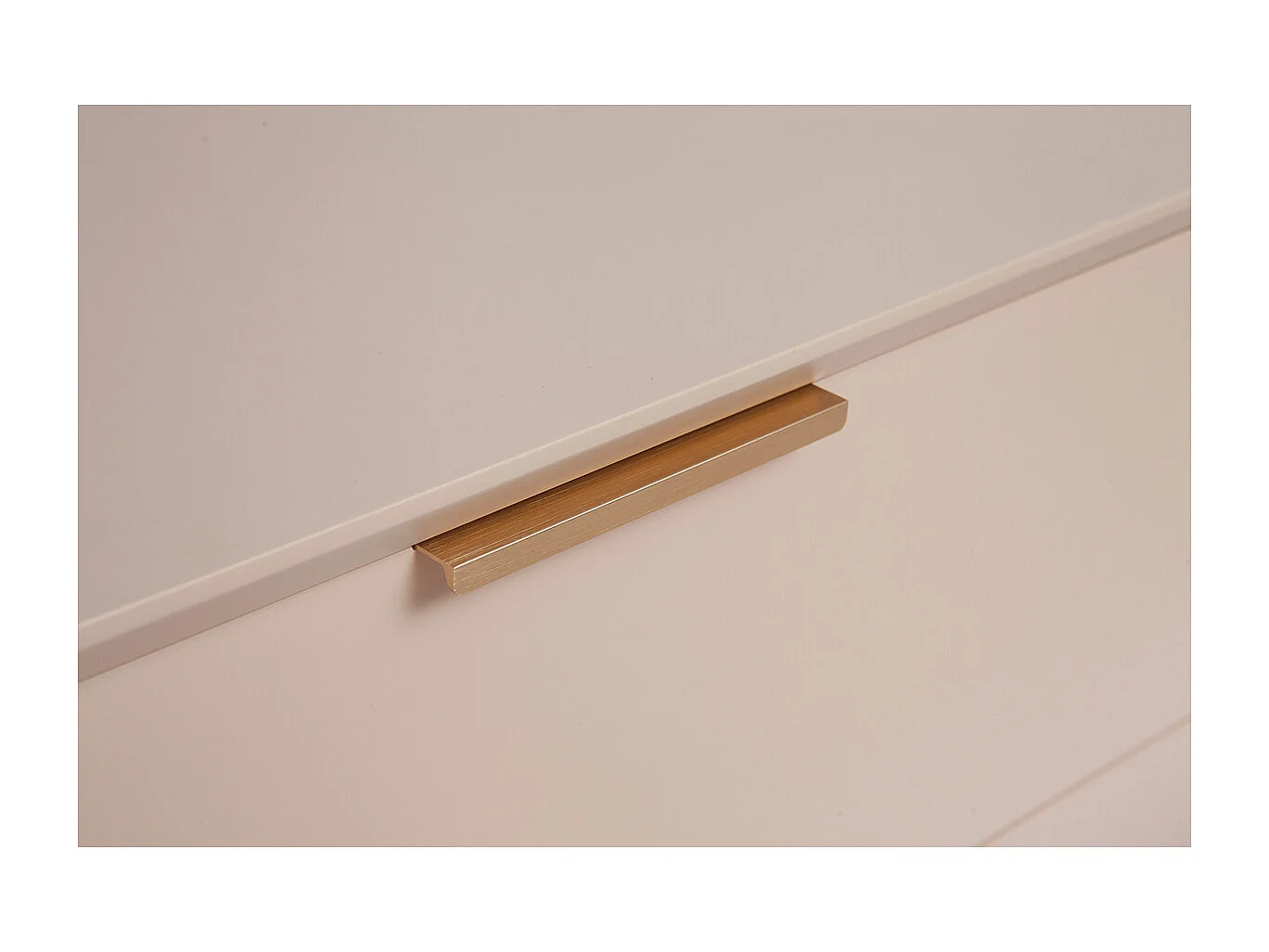 Comò rosa cipria e metallo dorato 6 cassetti L120 cm GIANA