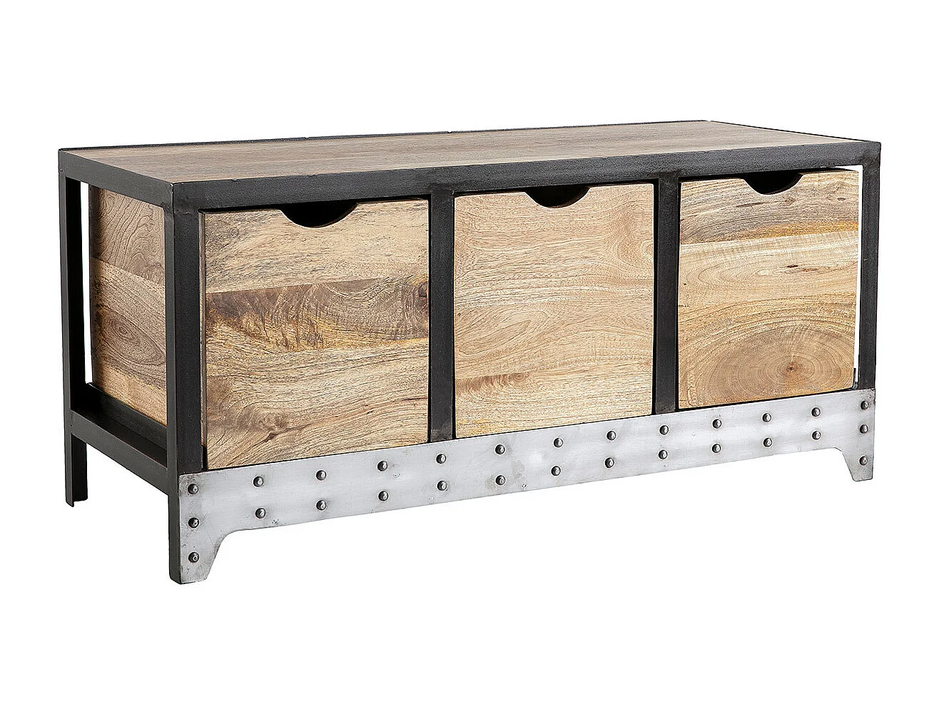 Cassettiera / scarpiera in legno e metallo ATELIER