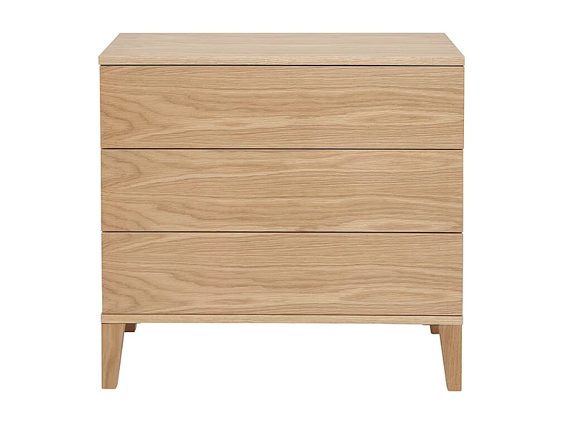 Skandinavische Kommode mit 3 Schubladen aus hellem Holz FREDDY