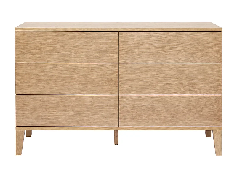 Kommode mit 6 Schubladen aus hellem Holz B120 cm FREDDY