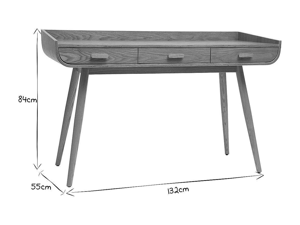 Scrivania scandinava legno chiaro HALLEN