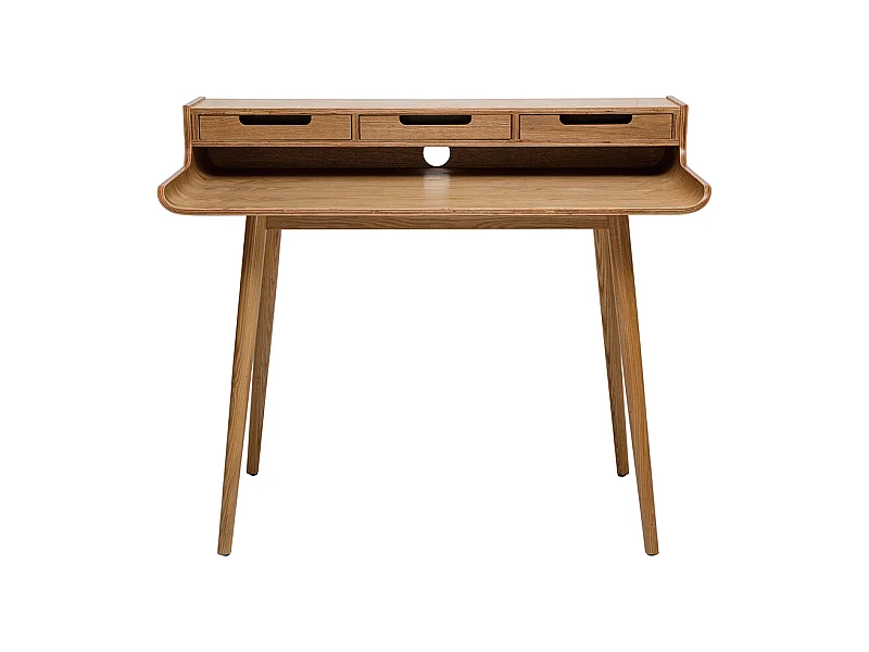 Schreibtisch aus Eschenfurnier 3 Schubladen OPUS