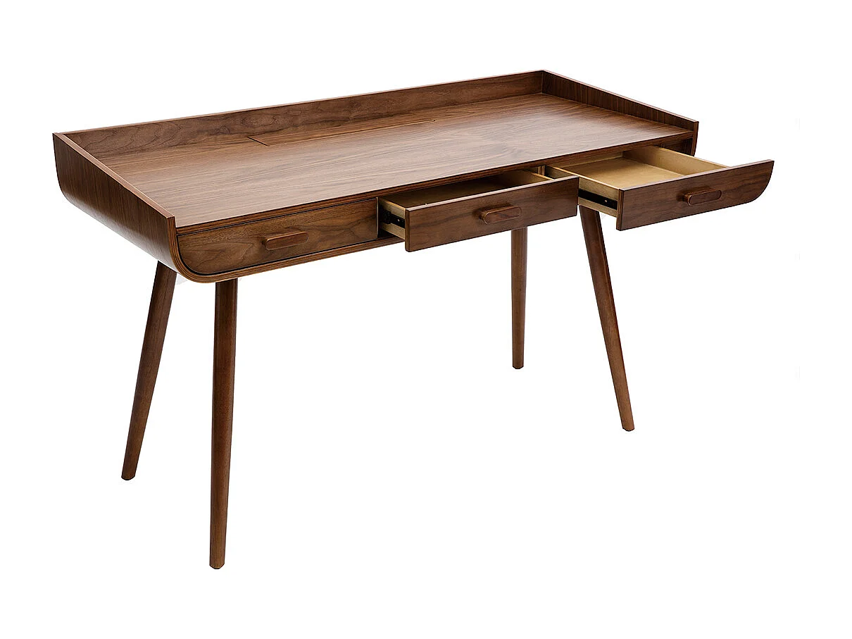 Scrivania vintage in legno noce HALLEN