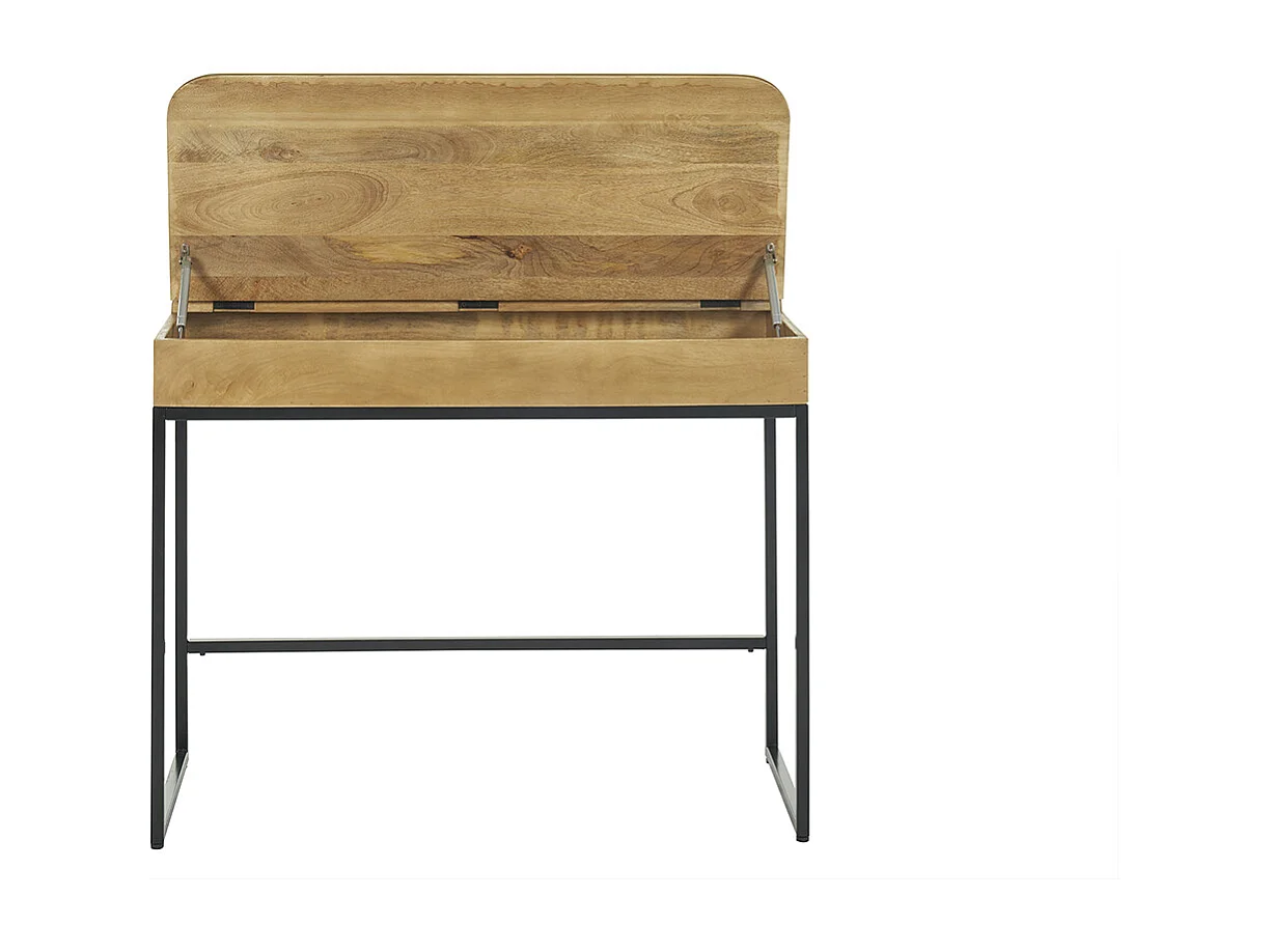 Escritorio de madera maciza de mango con almacenaje 100 cm SHIVA