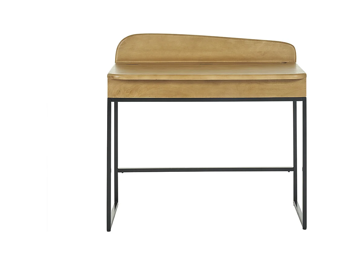 Bureau avec rangement en bois manguier massif L100 cm SHIVA