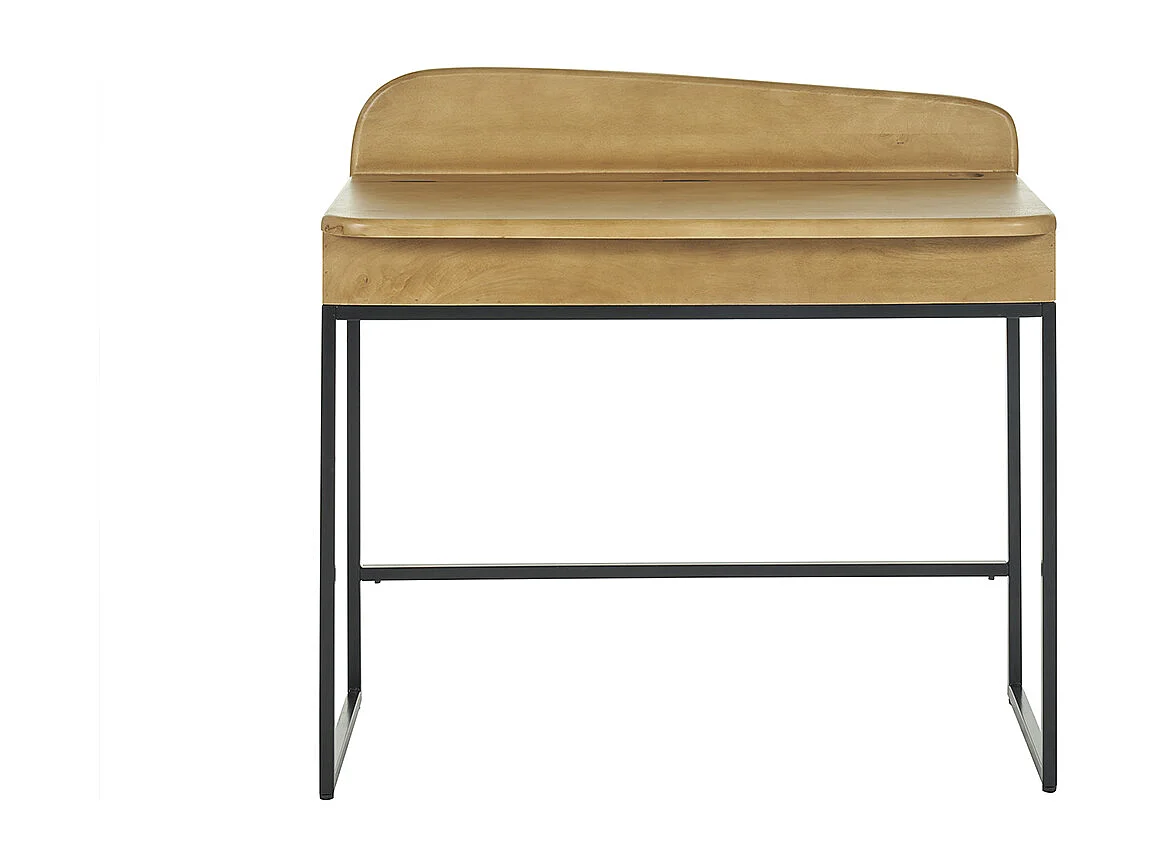 Bureau avec rangement en bois manguier massif L100 cm SHIVA