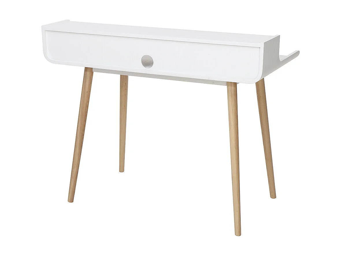 Escritorio nórdico madera blanca con almacenaje OPUS