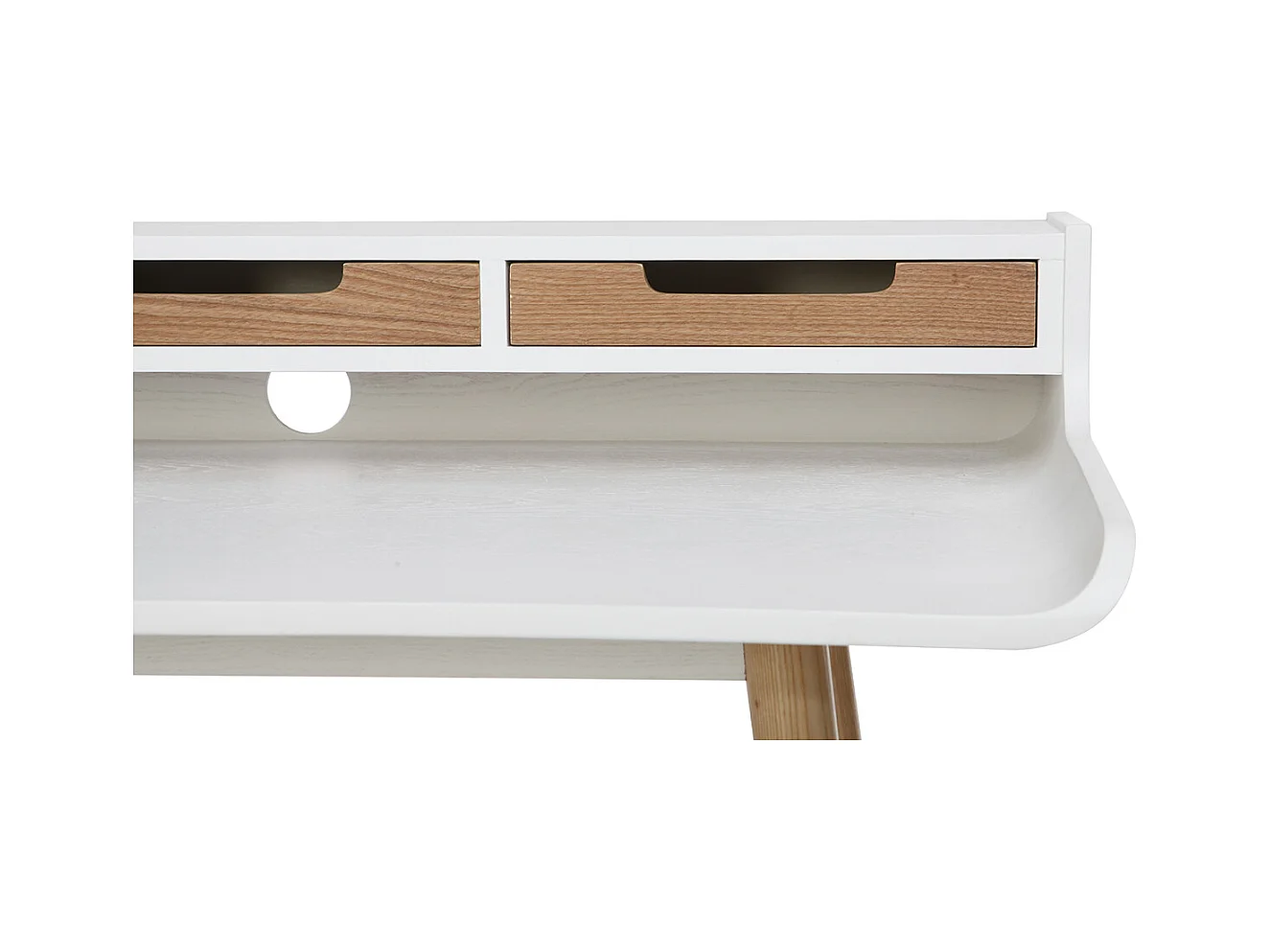 Escritorio nórdico madera blanca con almacenaje OPUS