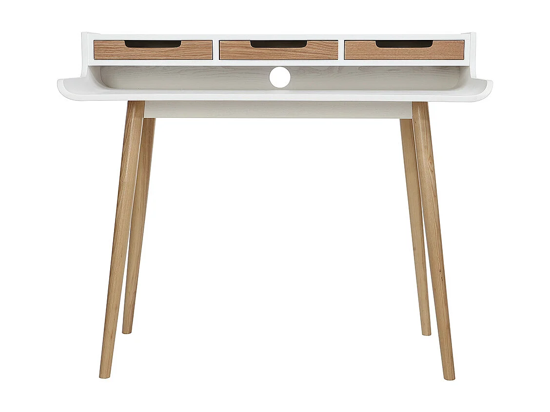 Escritorio nórdico madera blanca con almacenaje OPUS