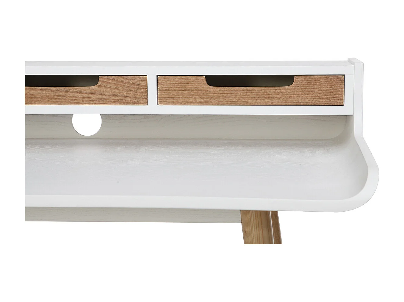 Escritorio nórdico madera blanca con almacenaje OPUS