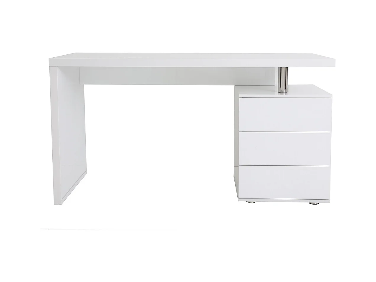 Design-Schreibtisch CALIX Weiß, 3 Schubladen