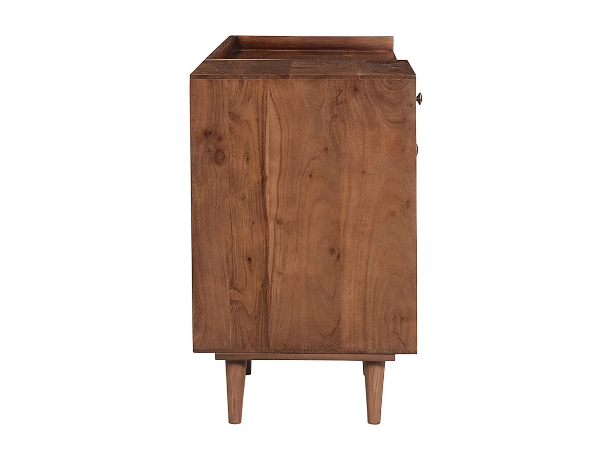 Vintage-Schreibtisch mit Schubladenelement aus massivem Akazienholz B130 cm  ROBY