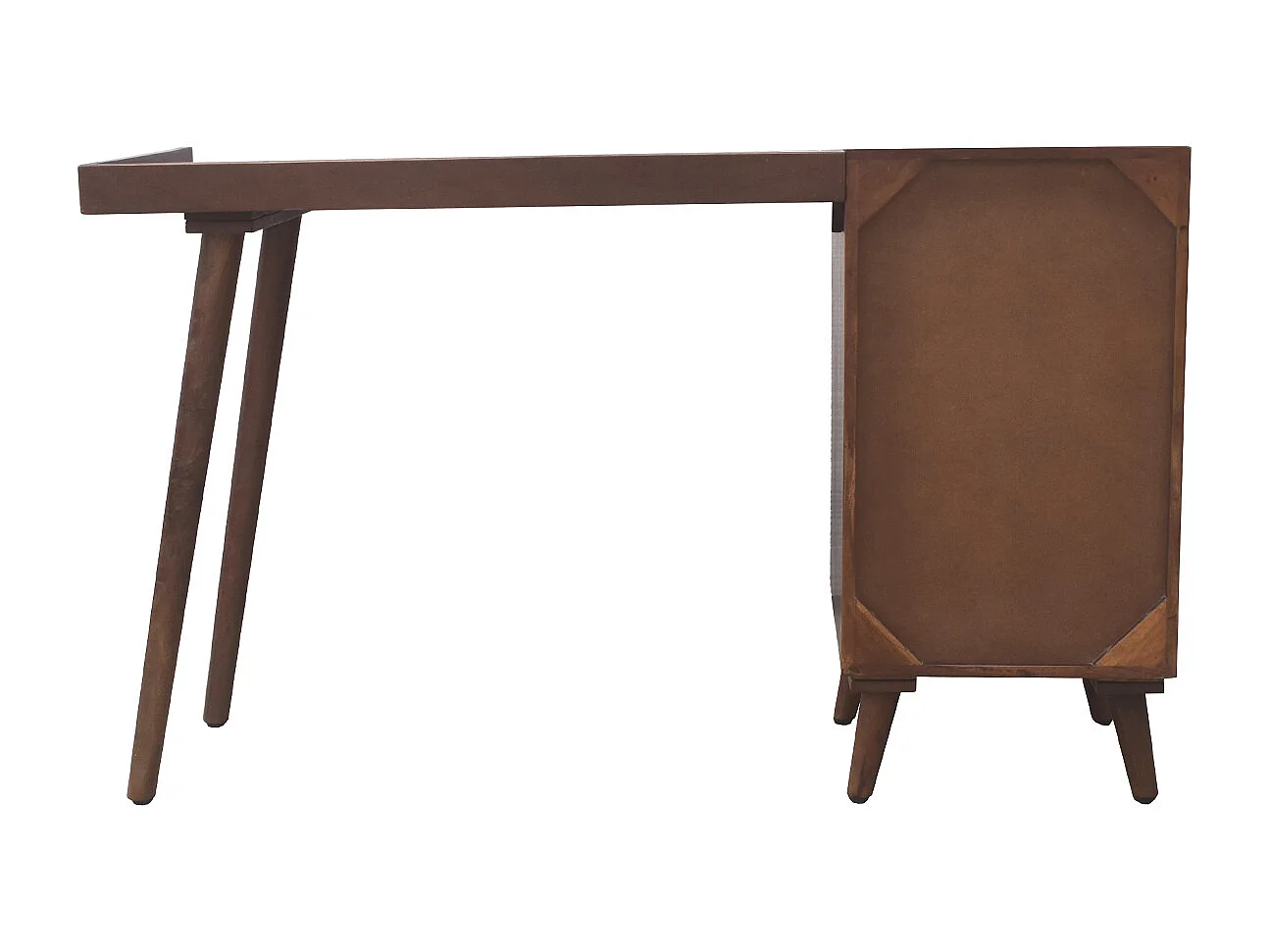 Vintage-Schreibtisch mit Schubladenelement aus massivem Akazienholz B130 cm  ROBY