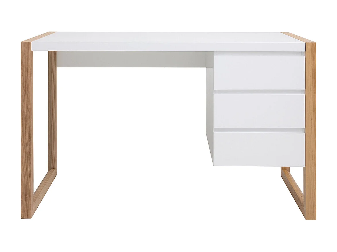 Scrivania design 3 cassetti bianco ARMEL