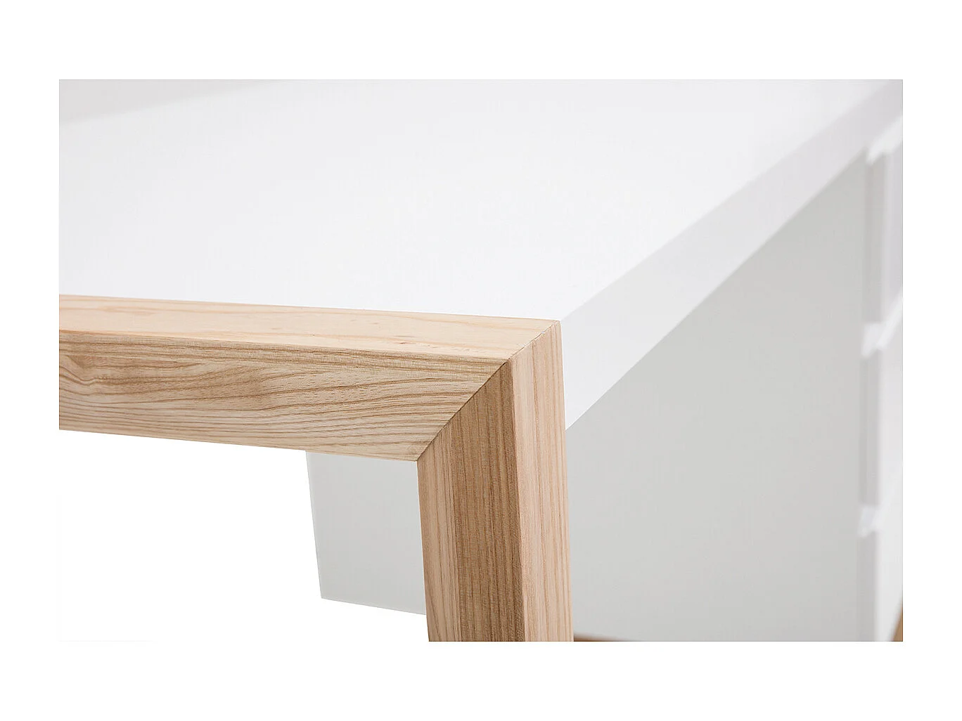 Scrivania design 3 cassetti bianco ARMEL