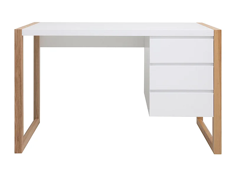 Scrivania design 3 cassetti bianco ARMEL