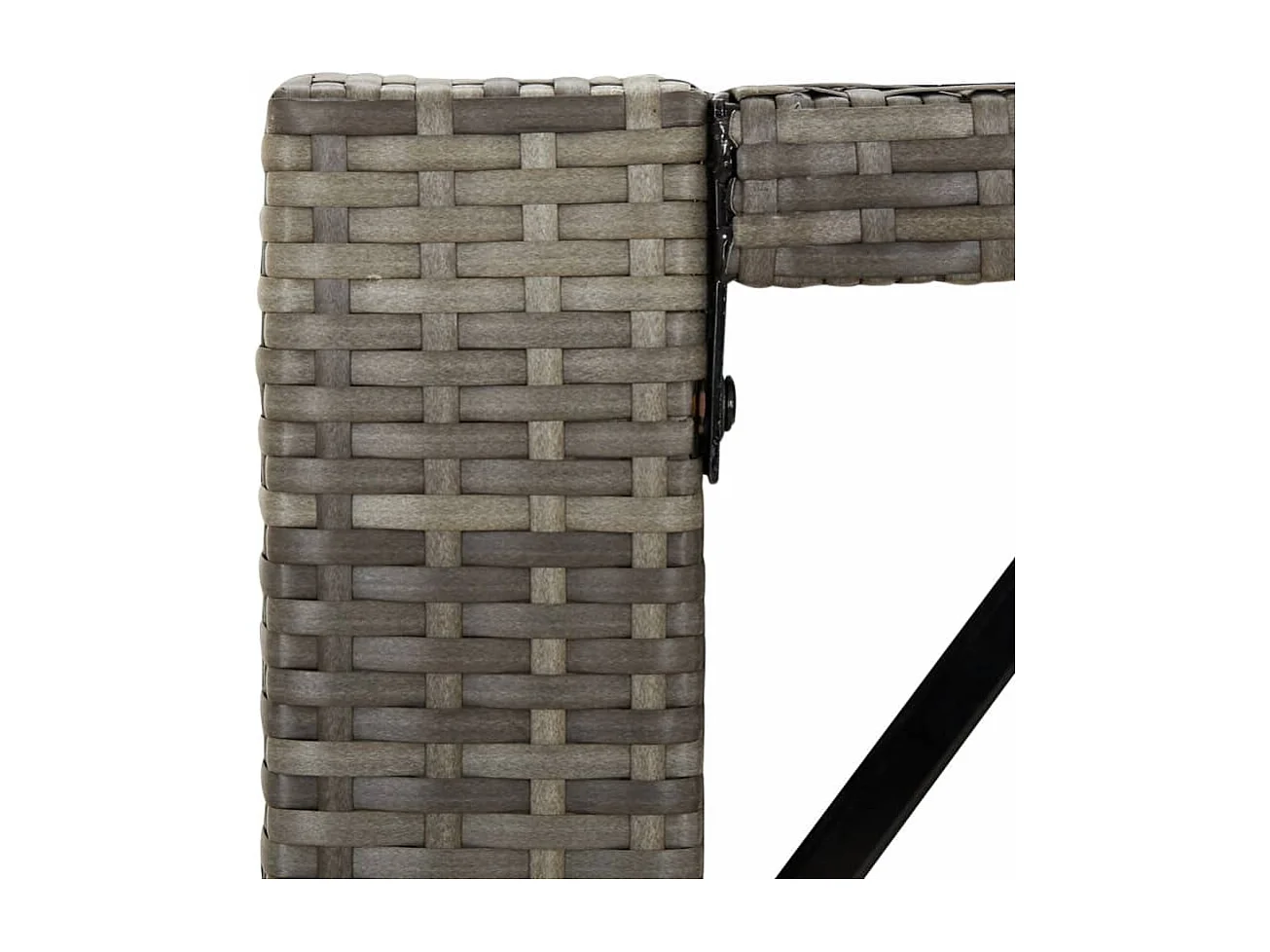 Ensemble de bar de jardin 7 pièces avec coussins gris poly rotin