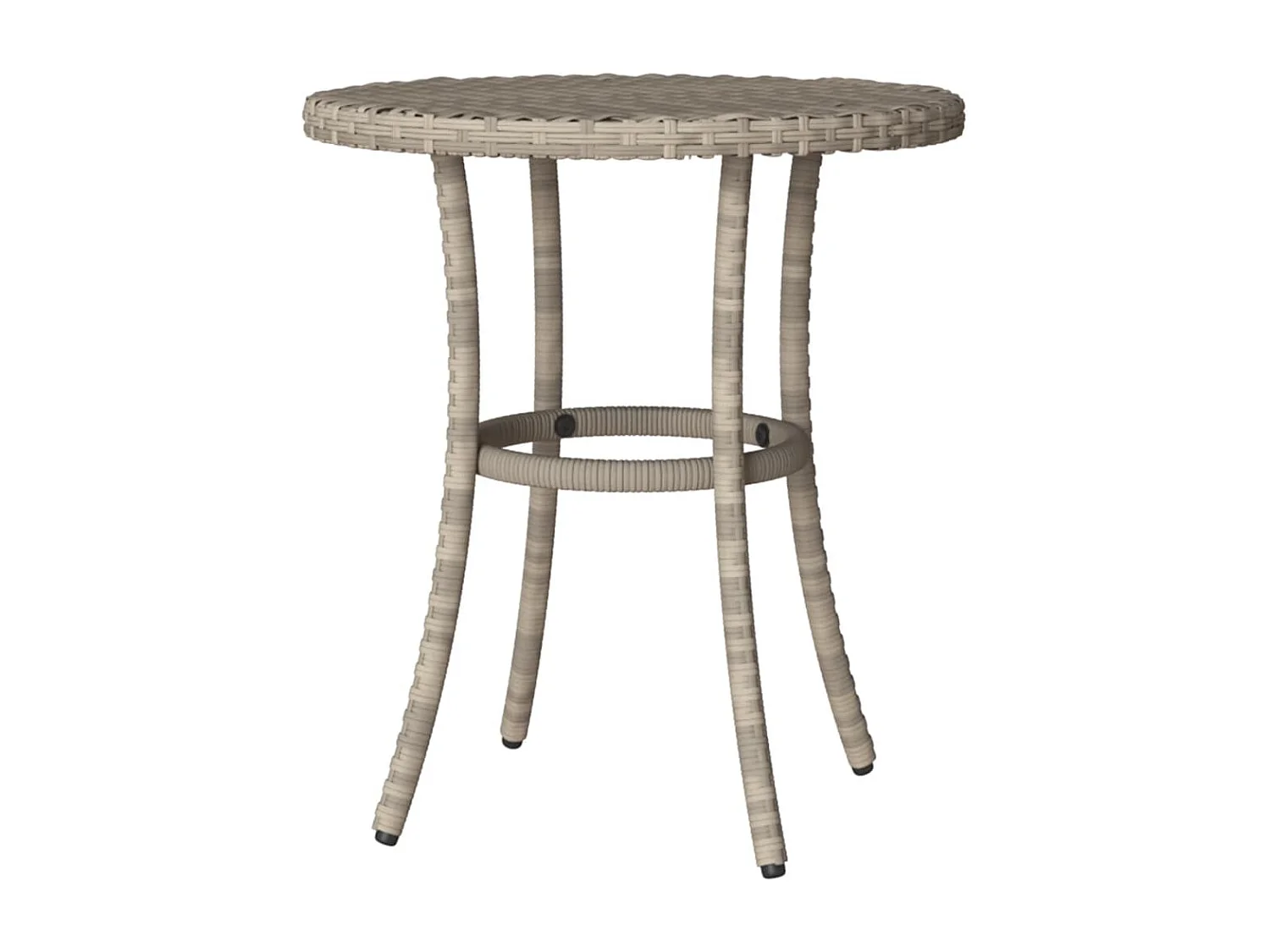 Ensemble de bistro 3 pièces et coussins gris clair résine tressée