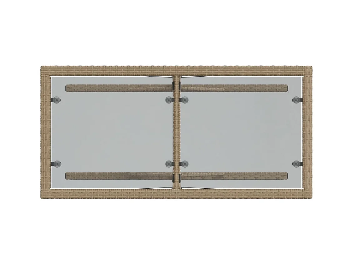 Ensemble de bistro 3 pièces avec coussins beige résine tressée