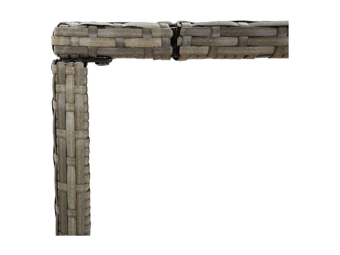 Ensemble de bar de jardin 7 pièces avec coussins gris poly rotin