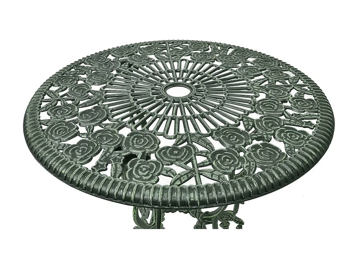 3 peças conjunto bistrô alumínio fundido verde