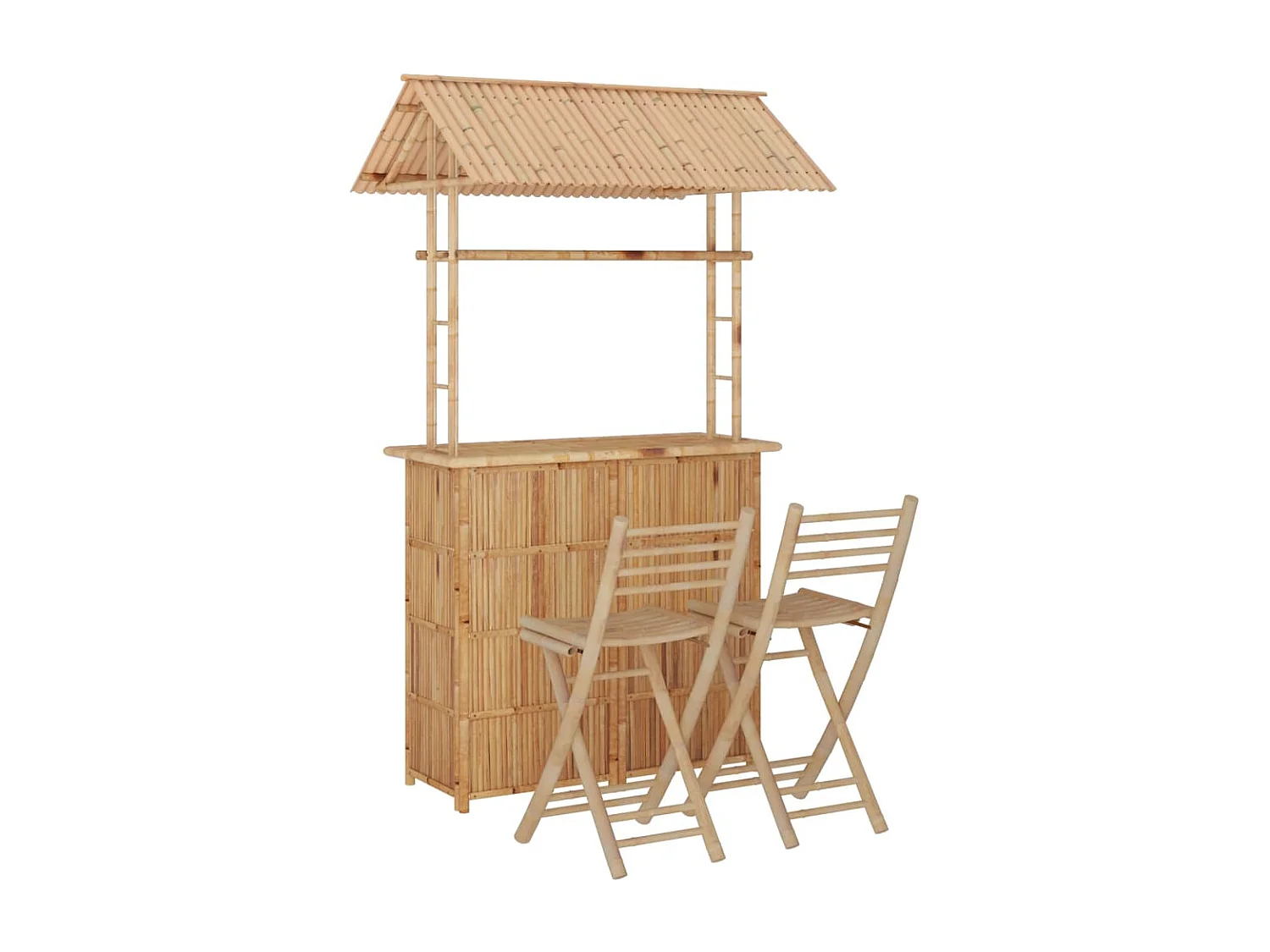 Mobilier de bar 3 pièces Bambou