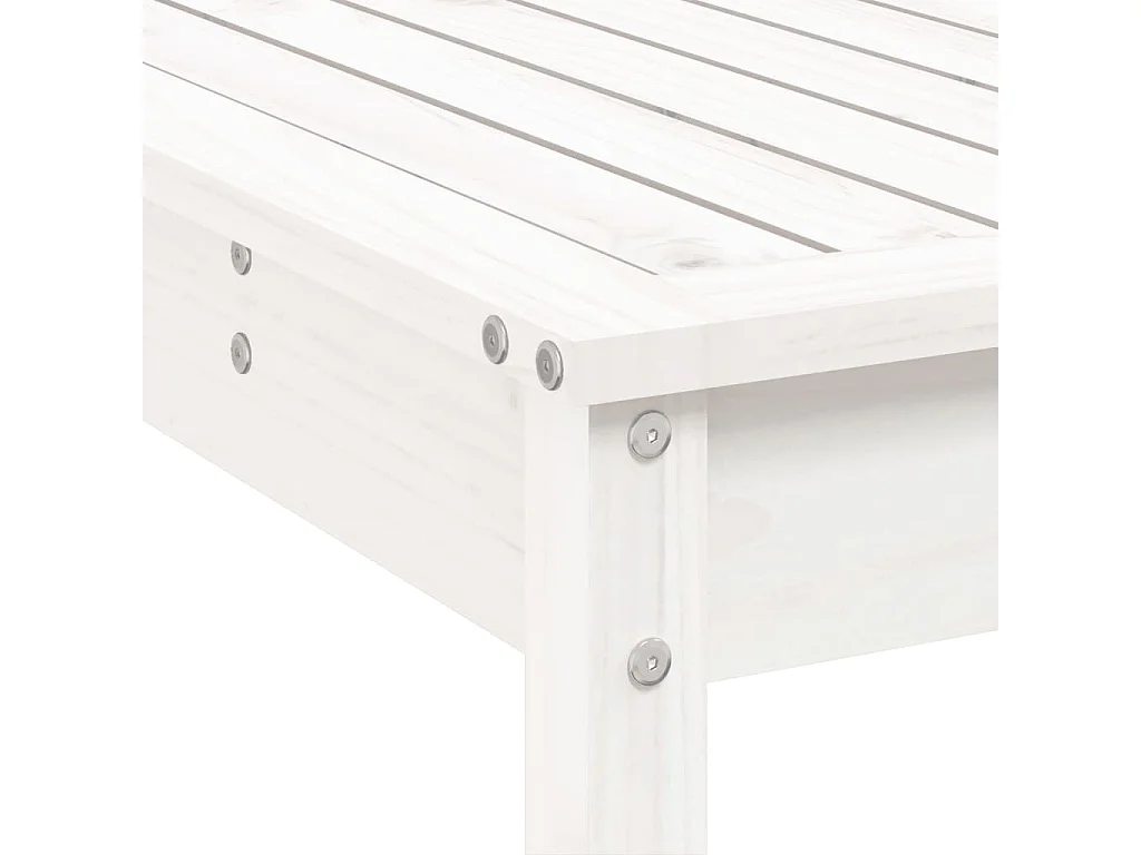 Ensemble de bar de jardin 7 pièces blanc bois de pin massif