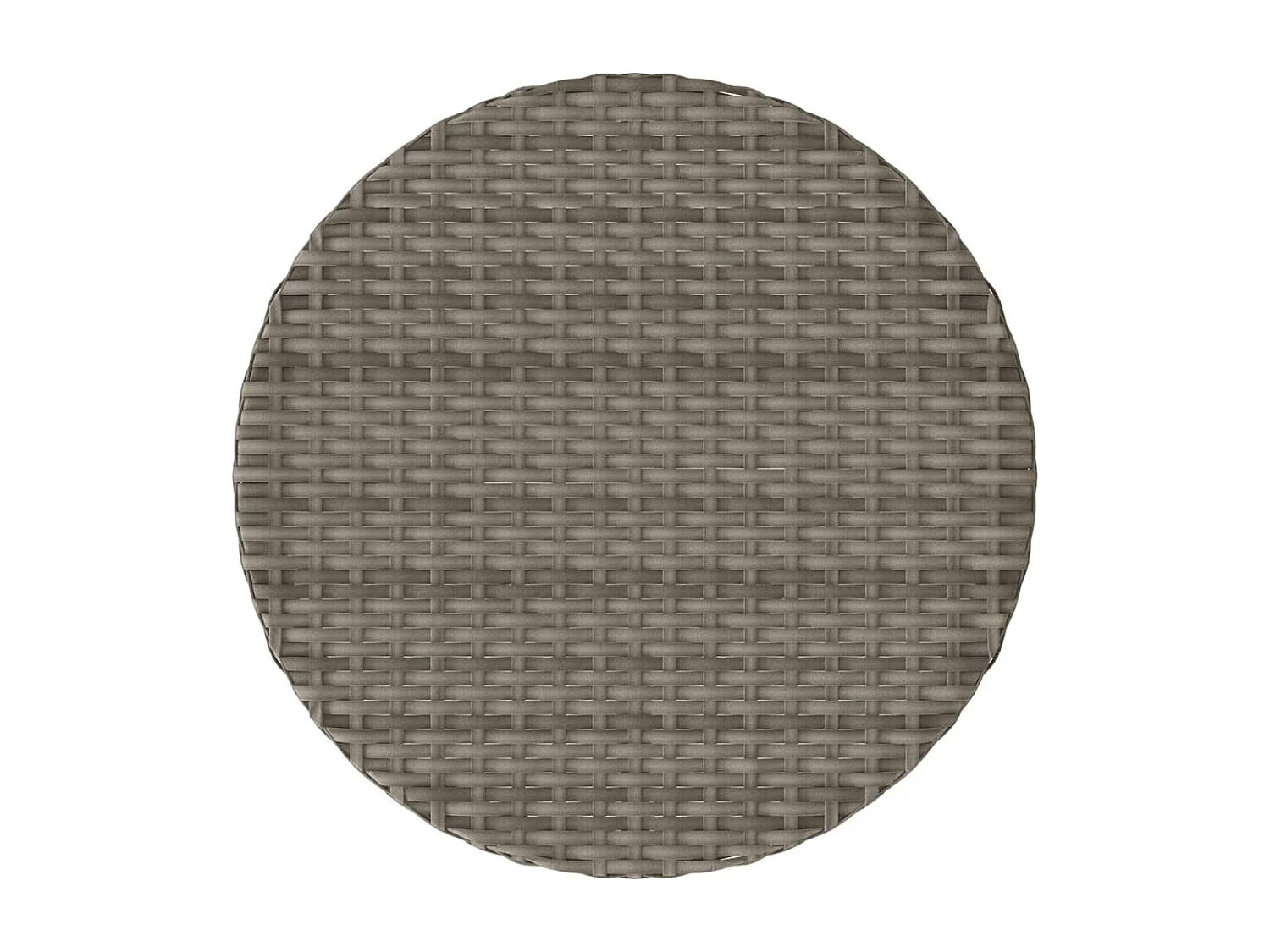 Ensemble de bistro 3 pièces avec coussins gris résine tressée