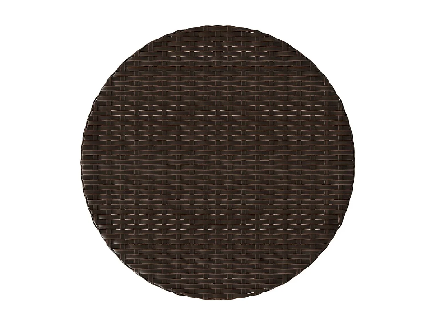 3 peças conjunto bistrô com almofadões vime PE castanho