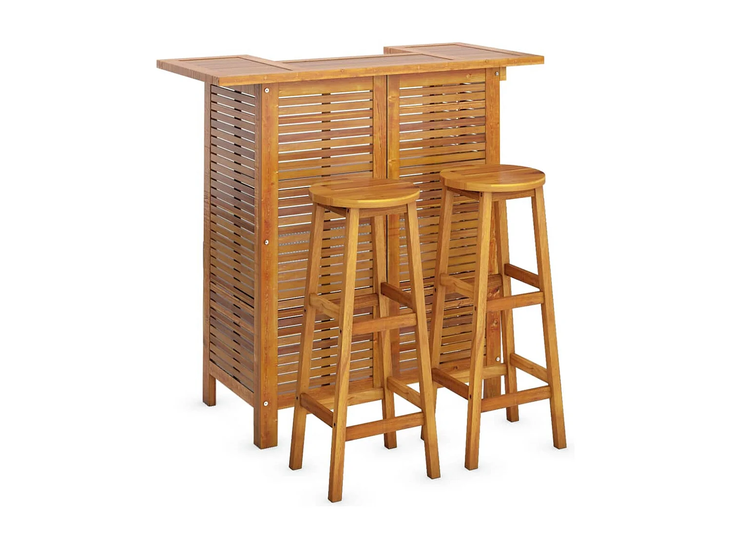 Ensemble de bar de jardin 3 pièces Bois d'acacia solide
