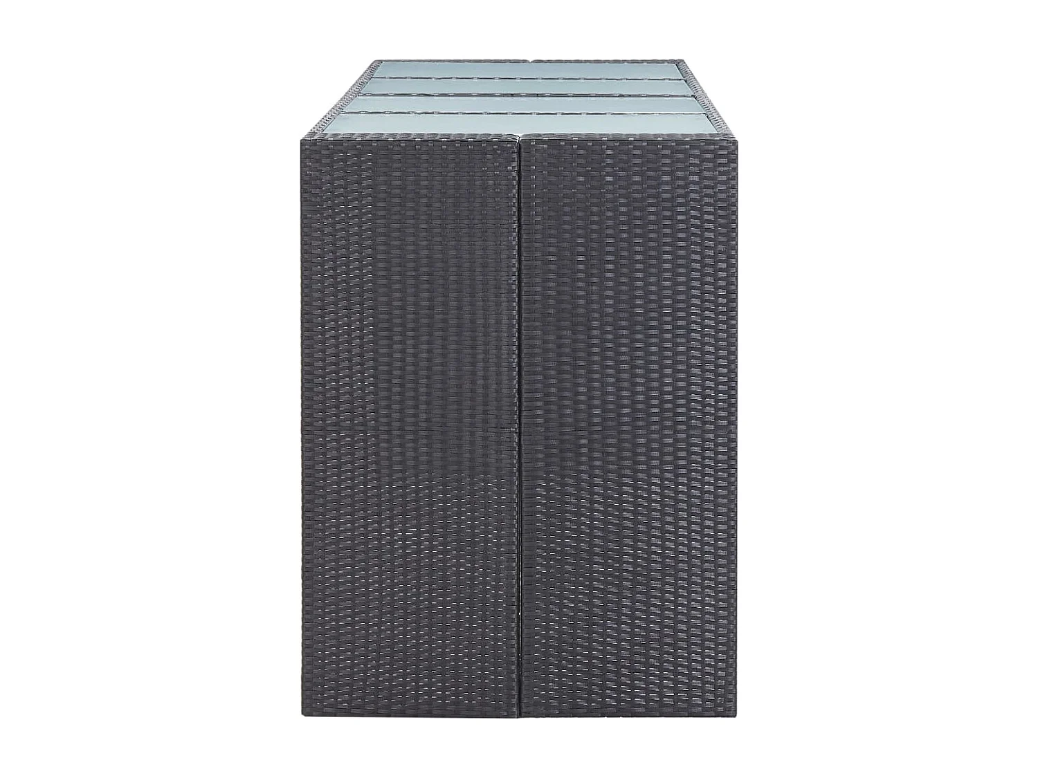 Conjunto de bar para exterior 9 peças vime PE preto