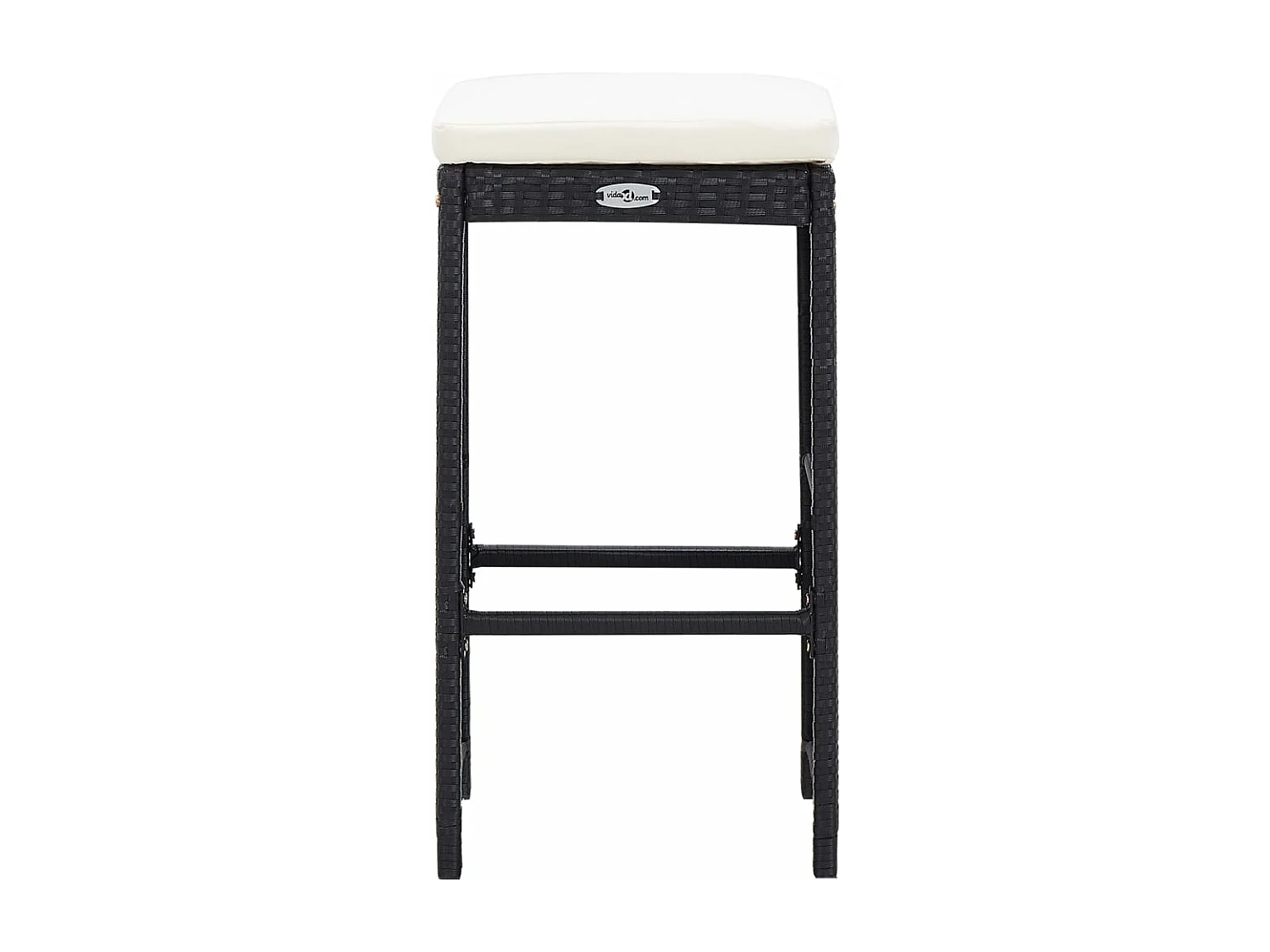 Conjunto de bar para exterior 9 peças vime PE preto