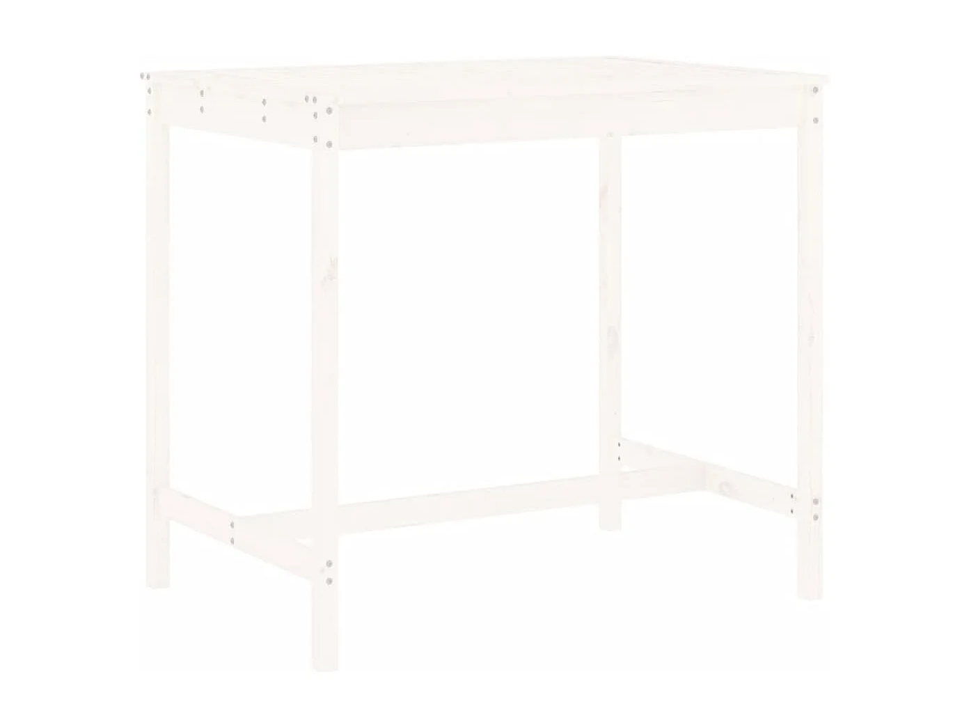 Ensemble de bar de jardin 5 pièces blanc bois massif de pin