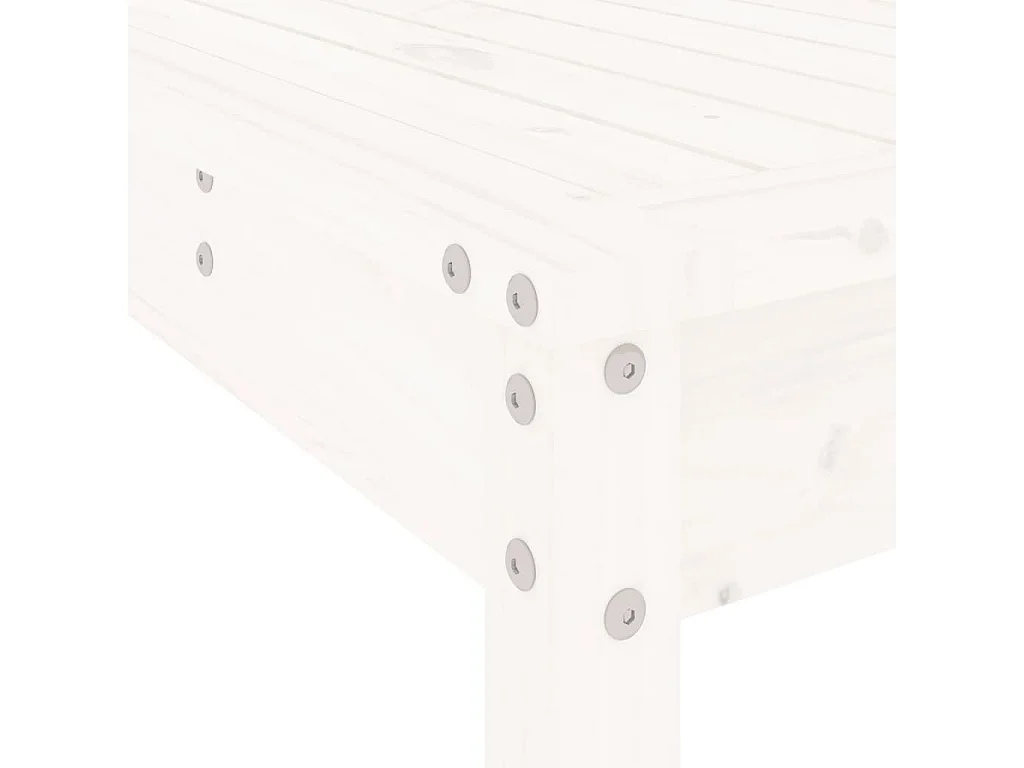 Ensemble de bar de jardin 5 pièces blanc bois massif de pin