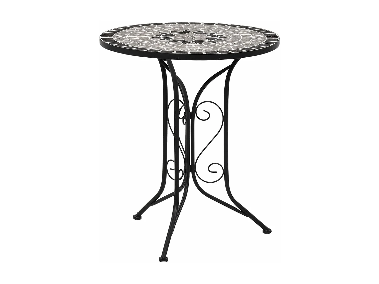 Mobilier de bistro 3 pièces mosaïque Carreaux céramiques Gris