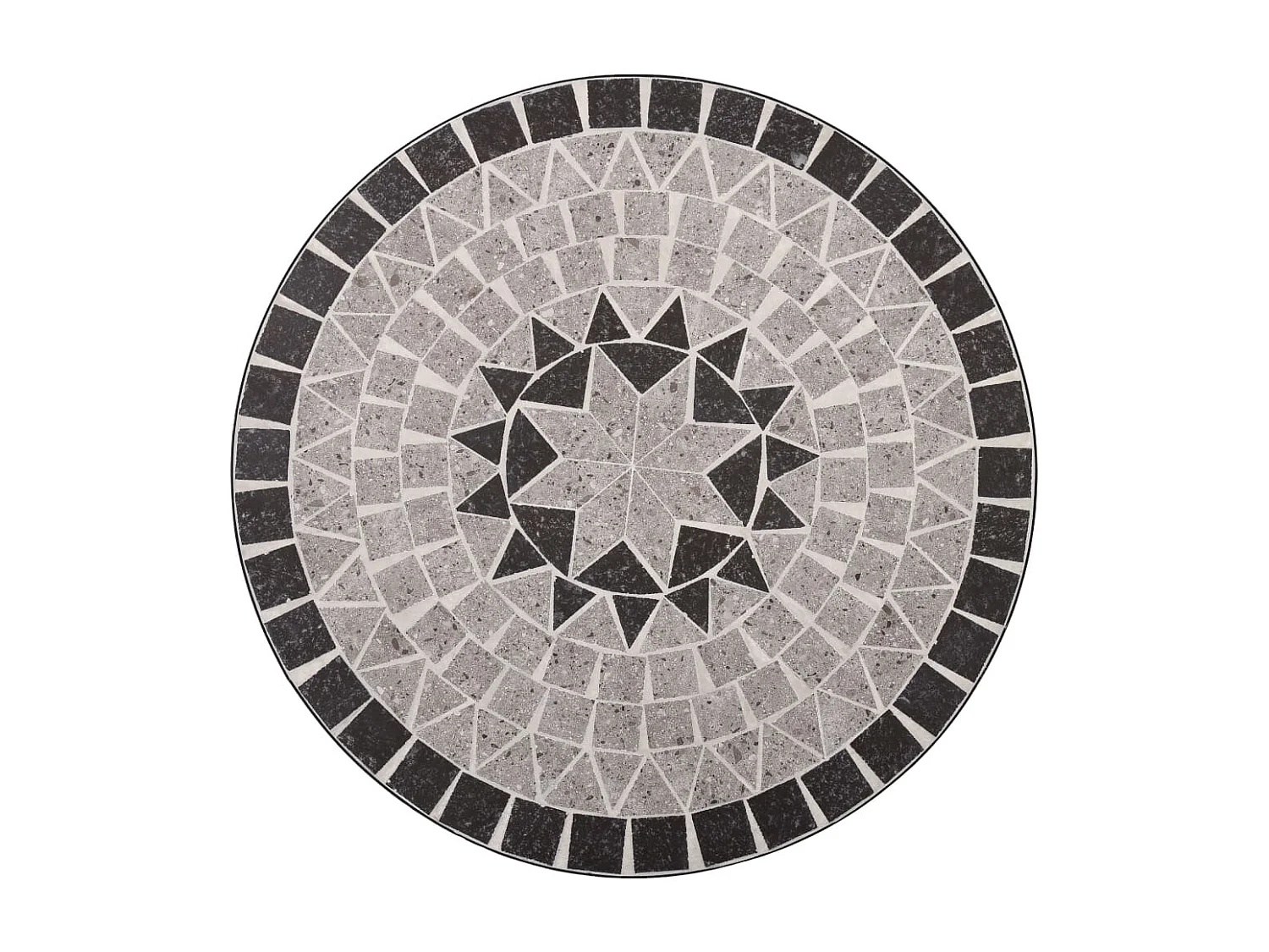 Mobilier de bistro 3 pièces mosaïque Carreaux céramiques Gris