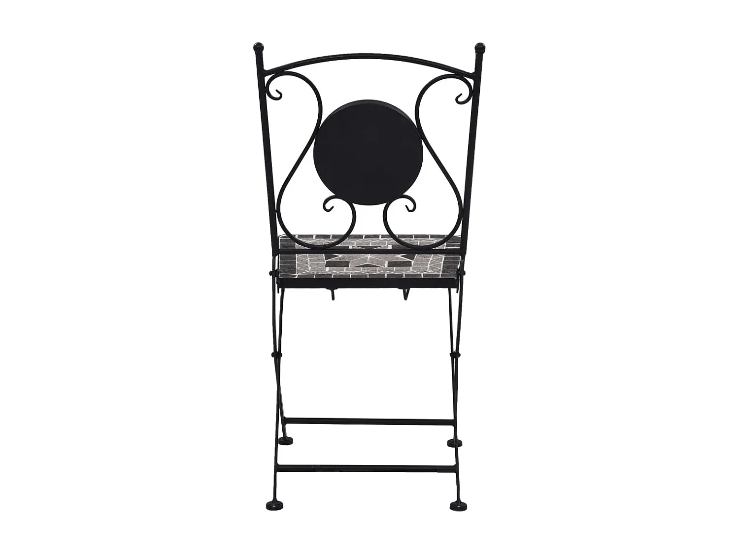 Mobilier de bistro 3 pièces mosaïque Carreaux céramiques Gris