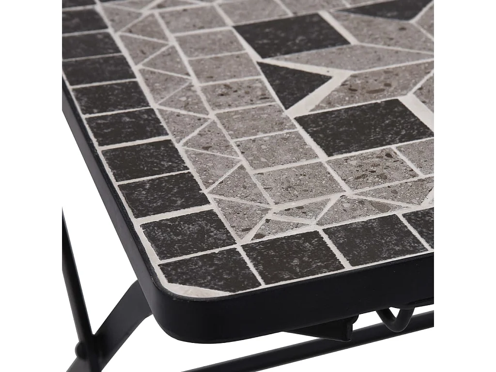 Mobilier de bistro 3 pièces mosaïque Carreaux céramiques Gris