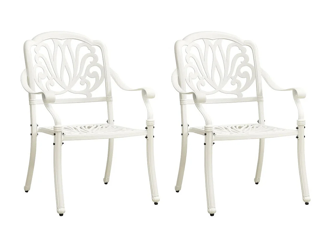 Ensemble de bistro 3 pièces Aluminium coulé Blanc