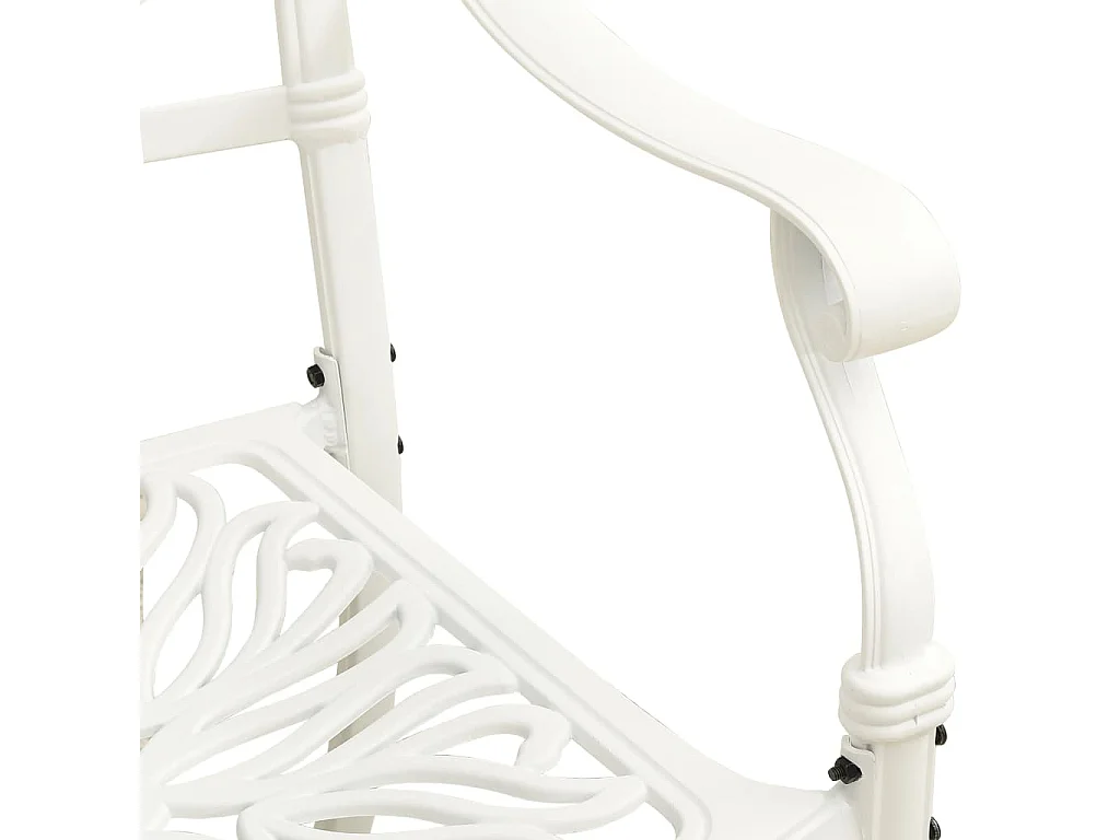 Ensemble de bistro 3 pièces Aluminium coulé Blanc