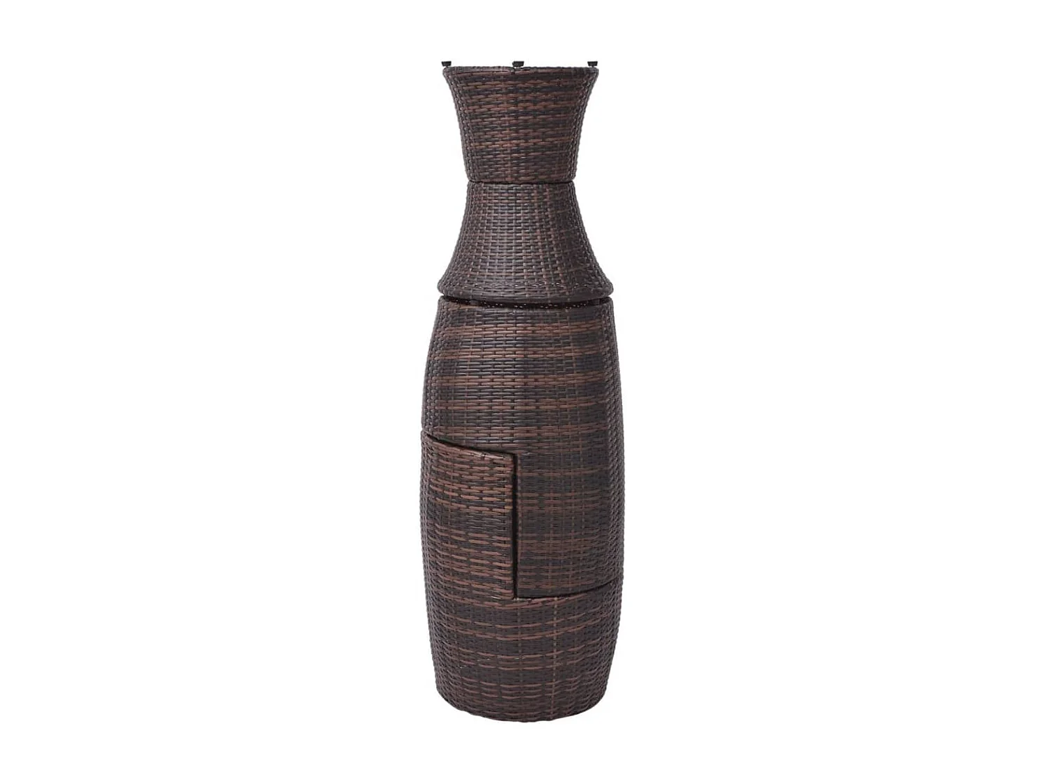 Mobilier de bistro 3 pièces avec coussins Résine tressée Marron