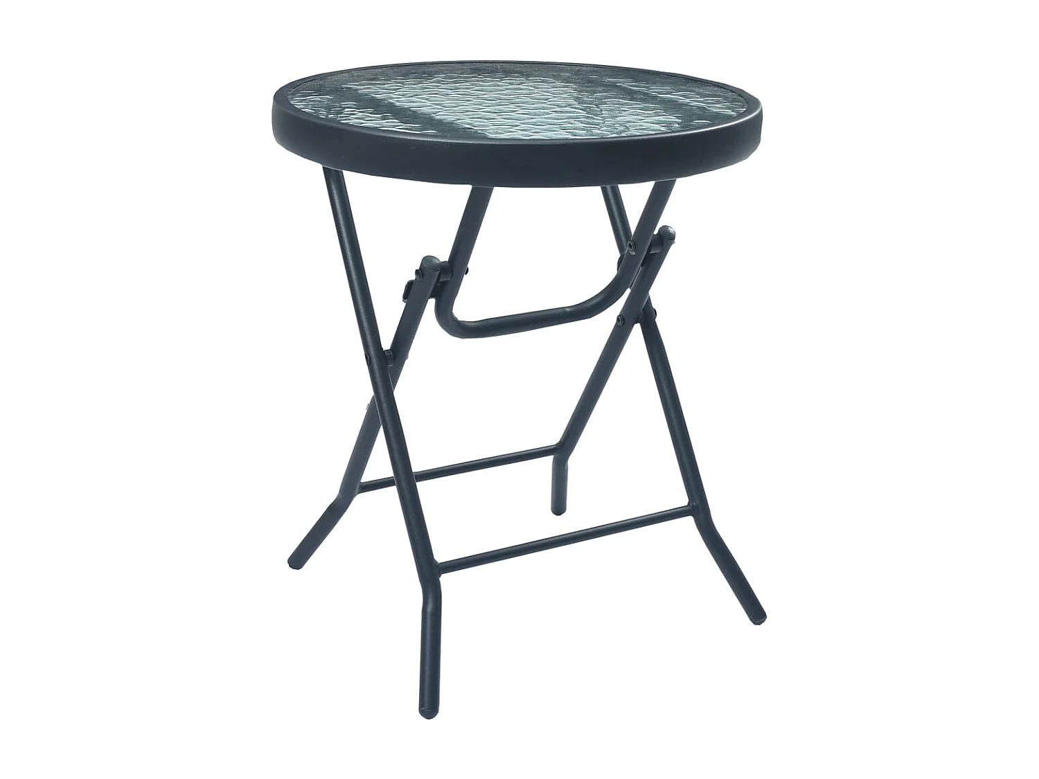 Mesa y sillas de bistró 3 piezas acero negro