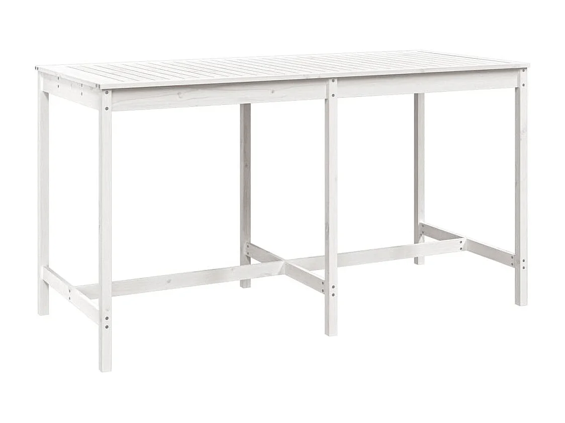 9 peças conjunto de bar para jardim pinho maciço branco