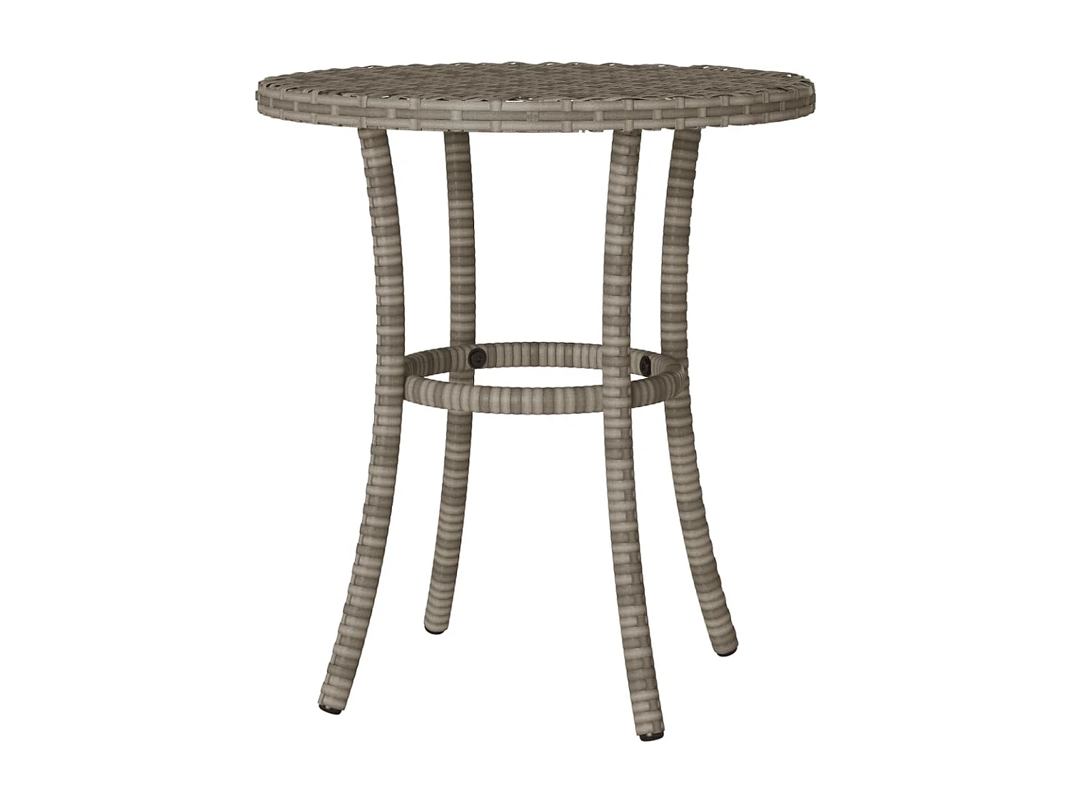 Ensemble de bistro 3 pièces avec coussins gris résine tressée