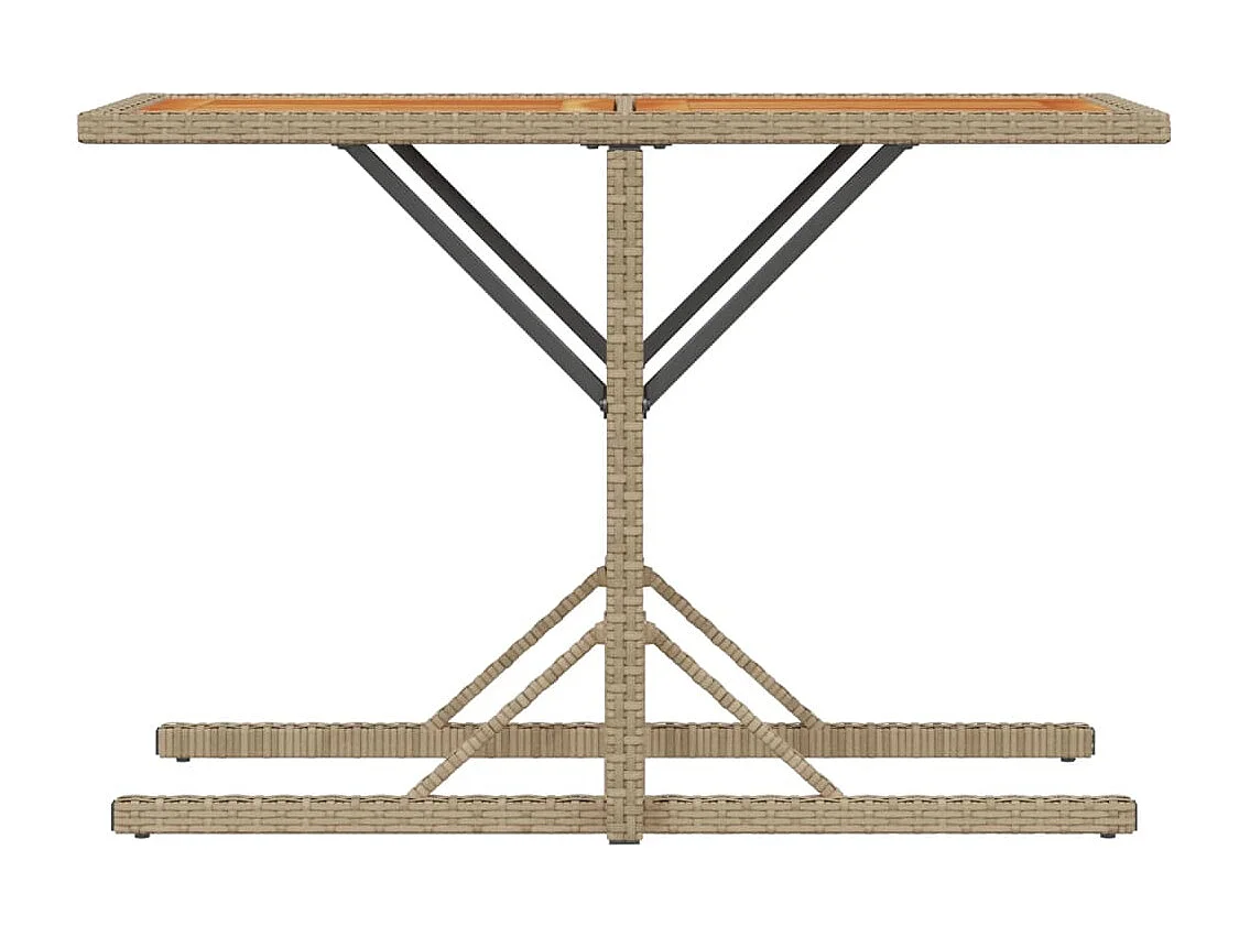 Ensemble de bistro 3 pièces avec coussins beige résine tressée