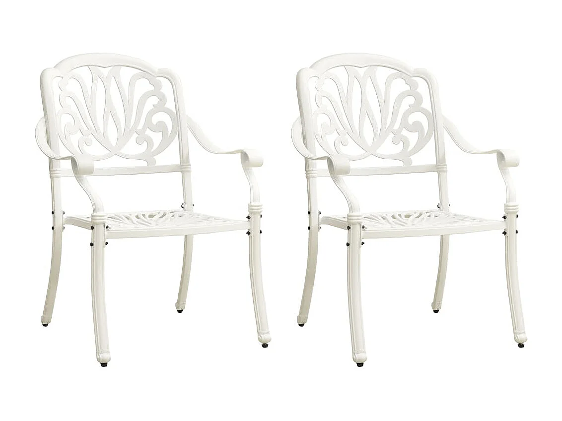 3 peças conjunto de bistrô alumínio fundido branco