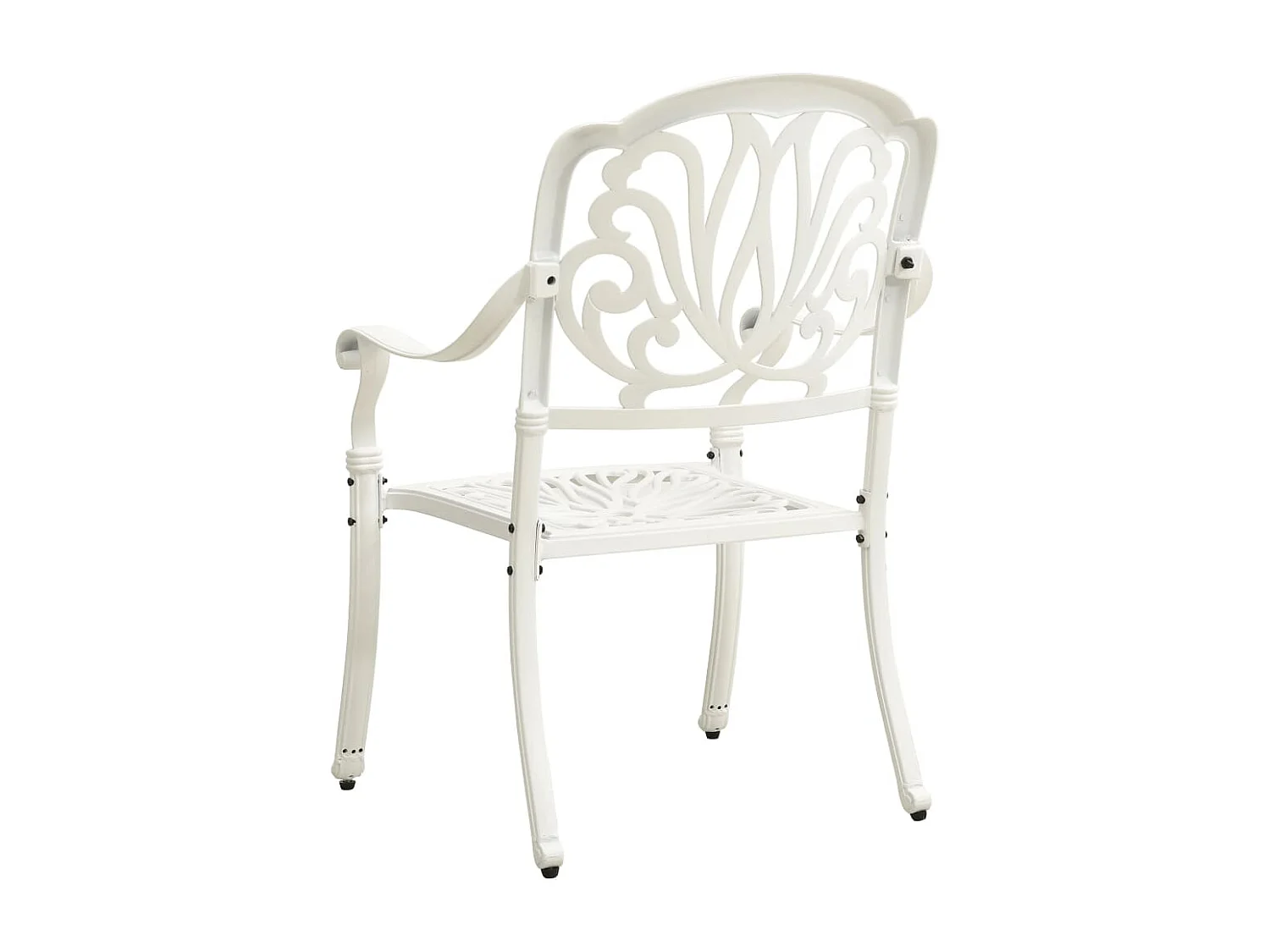 3 peças conjunto de bistrô alumínio fundido branco