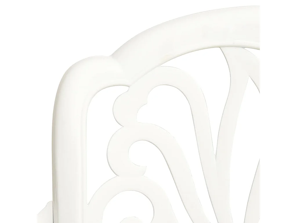 3 peças conjunto de bistrô alumínio fundido branco